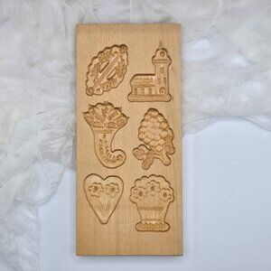 Vintage Hand-Carved Springerle Cookie Mold – Vintage Wooden Baking Mold